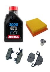 Mondial X-Treme Max 200 Cross 5 Parça Bakım Seti Motul Yağ Ön-Arka Balata Filitre Süzgeç