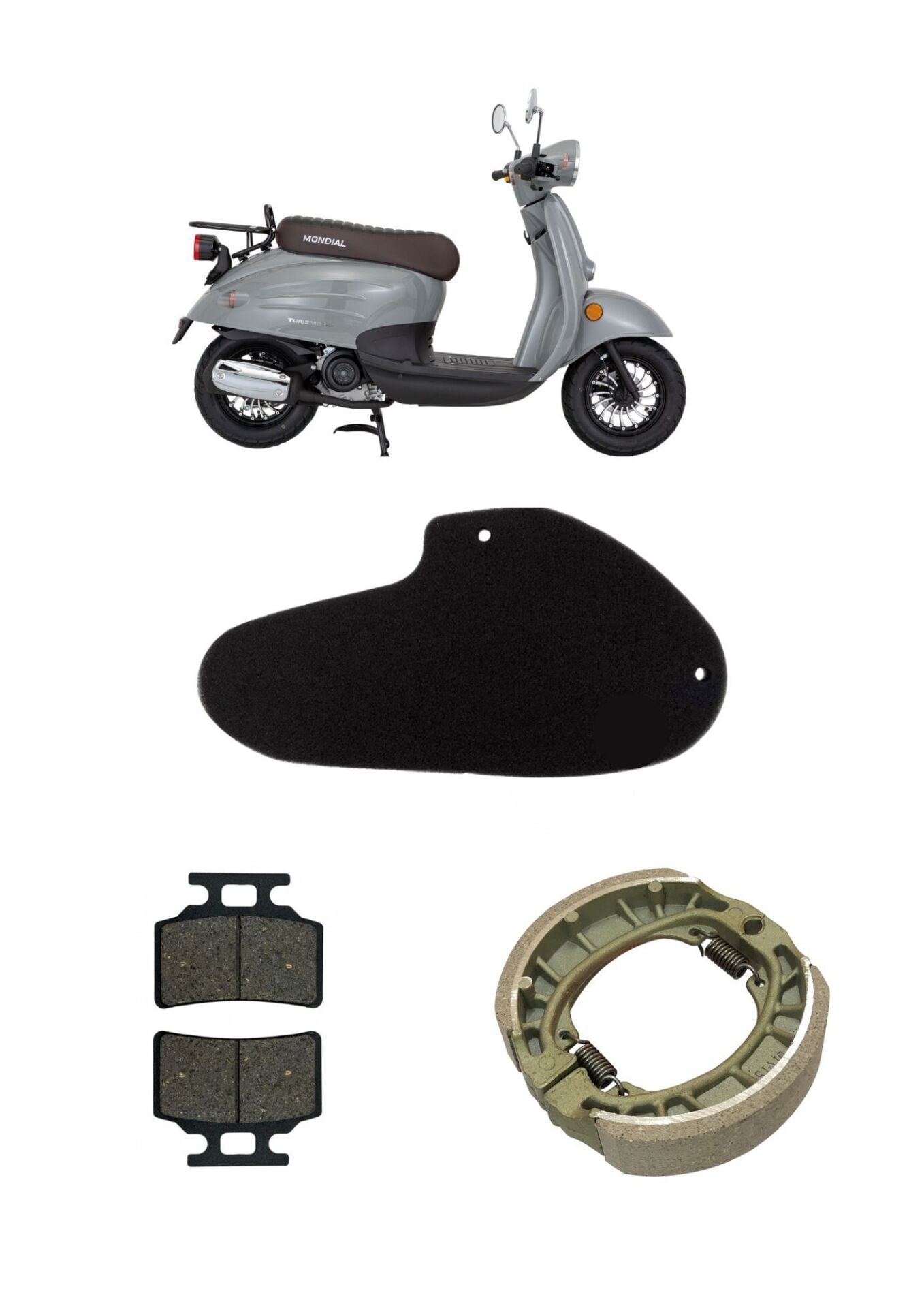 Mondial Turismo 50 i Bakım Seti Ön-Arka Balata ve Hava Filtresi