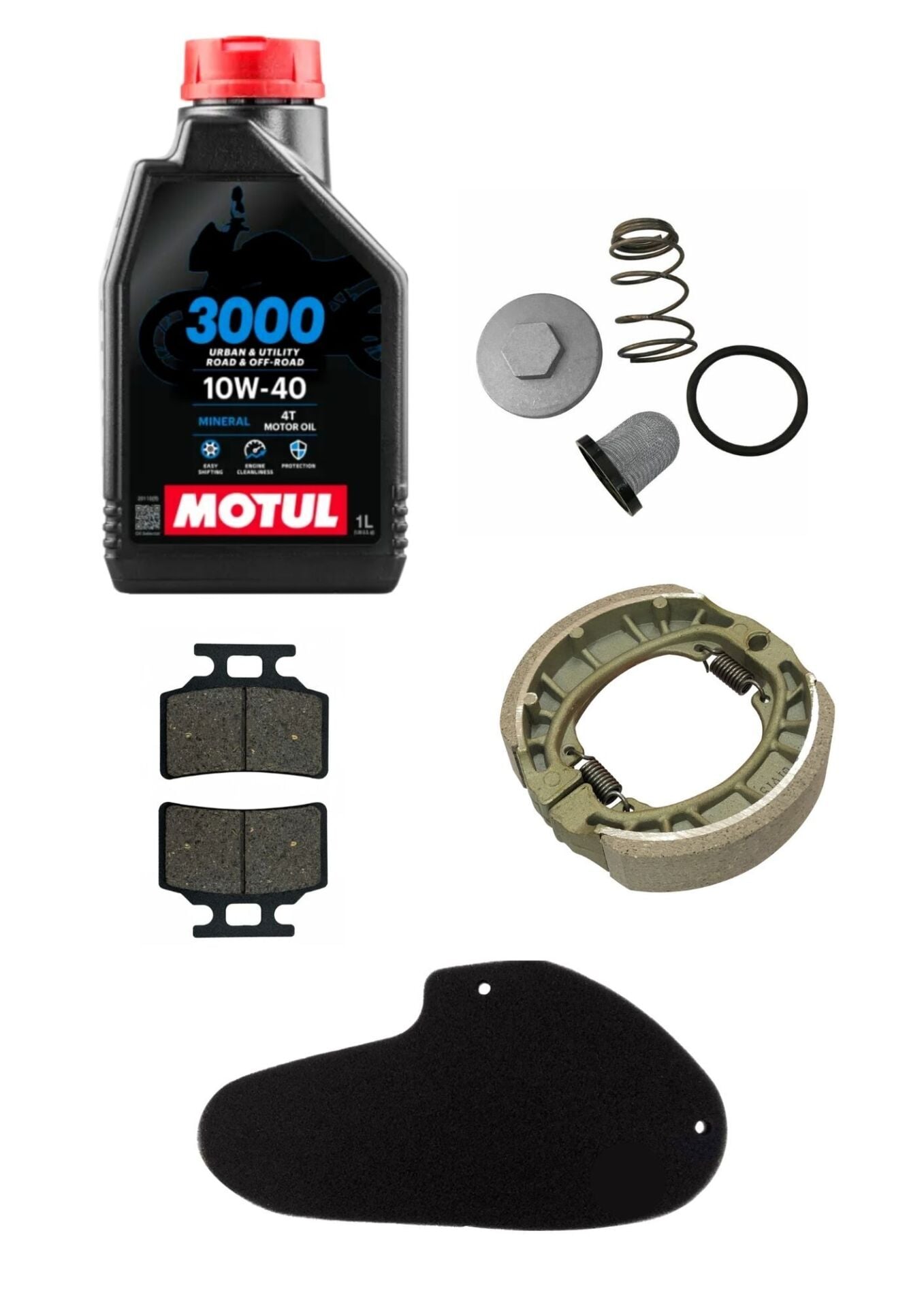 Kuba Bluebird 50 Motul Yağ Bakım Seti Ön-Arka Balata ve Hava Filtresi