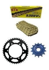 RKS R250 Ön-Arka Zincir Dişli Seti Oringli Gold 14T-44T