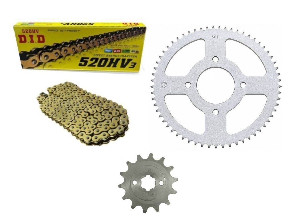 Arora CR 250 Cross Ön-Arka Zincir Dişli Seti Oringli Gold 14T-50T