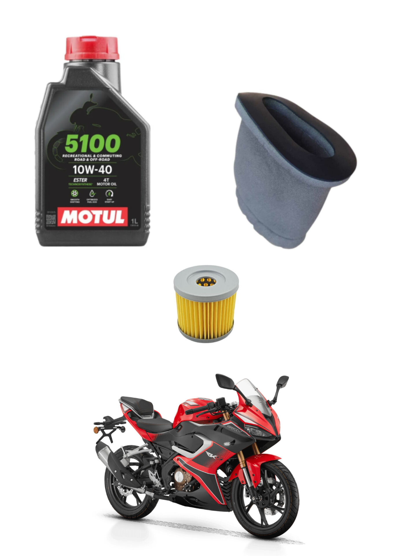 RKS SRK 125-R Motul Bakım Seti Hava Filtresi ve Yağ Filtresi Set