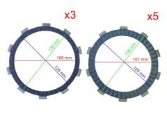 RKS SRK 550 Debriyaj Balatası Takımı 8Li Set