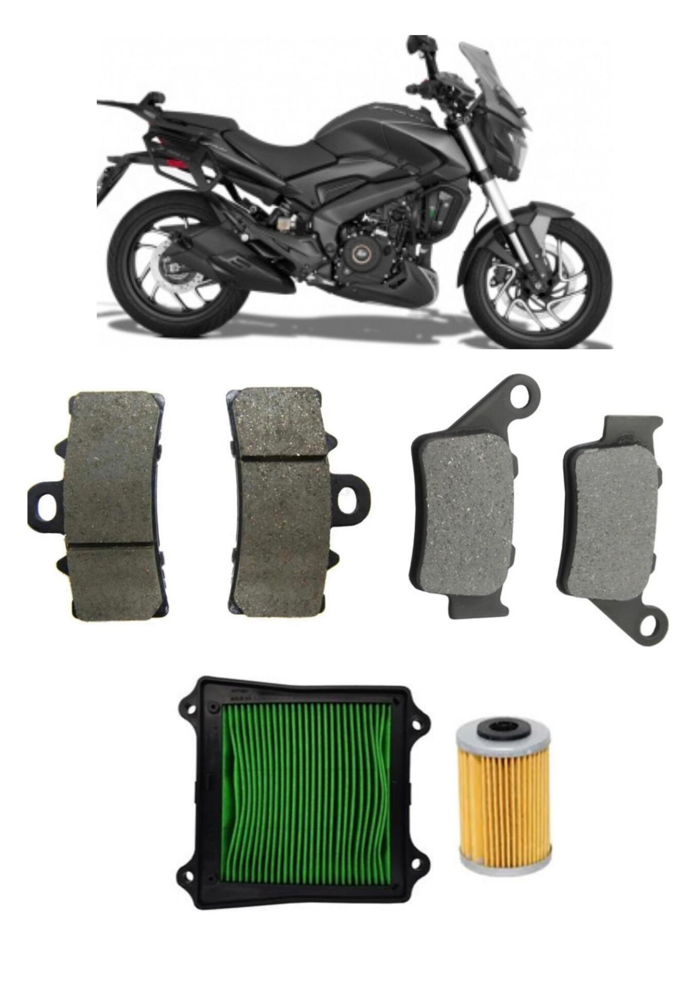 Bajaj Dominar 400 Bakım Seti Ön-Arka Balata Yağ Filtresi Ve Hava Filtresi