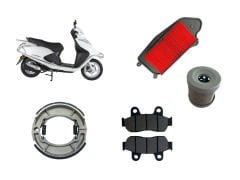 Mondial Fury 110 Bakım Seti Ön-Arka Balata Hava filtresi Ve Yağ Filtresi