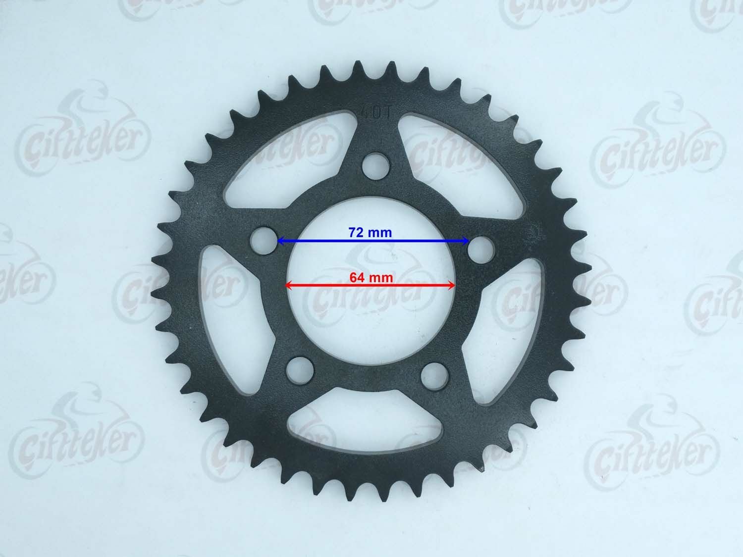 KD125 F KIDEN ARKA DİŞLİ 428-40T İÇ 64 MM 5 DELİK (HIZ)