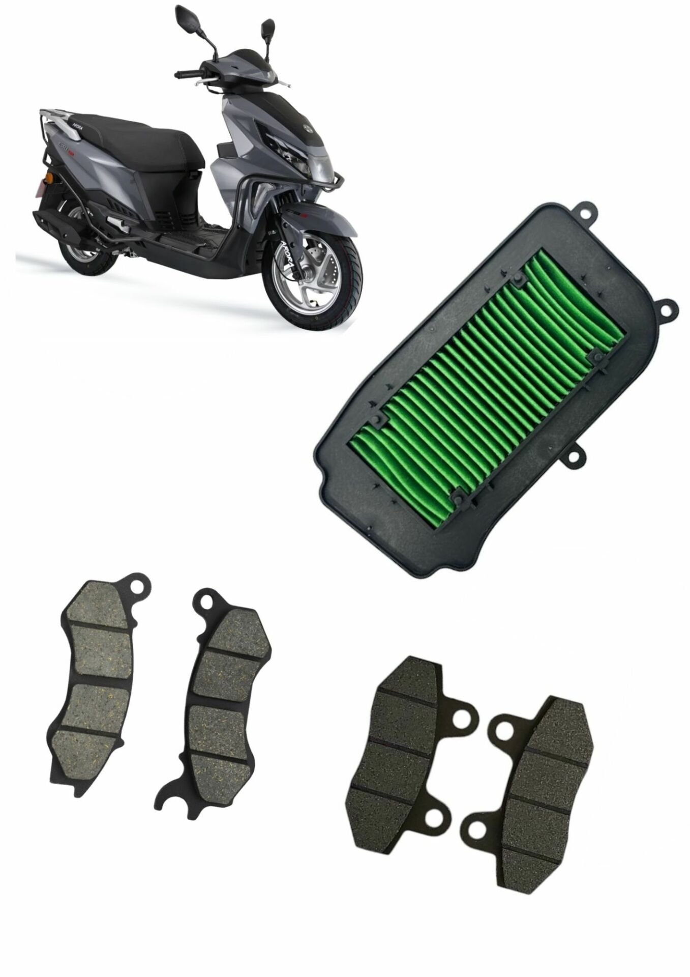 Arora CRV 125 Bakım Seti Ön-Arka Balata Ve Hava filtresi