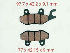 250MCT-MC MC-X BUFFALO DELTA ÖN FREN DİSK BALATASI 9 mm