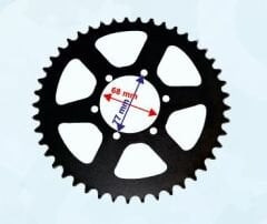 RX3 EVO ARKA DİŞLİ 520-45T İÇ 68 mm 6 DELİKLİ